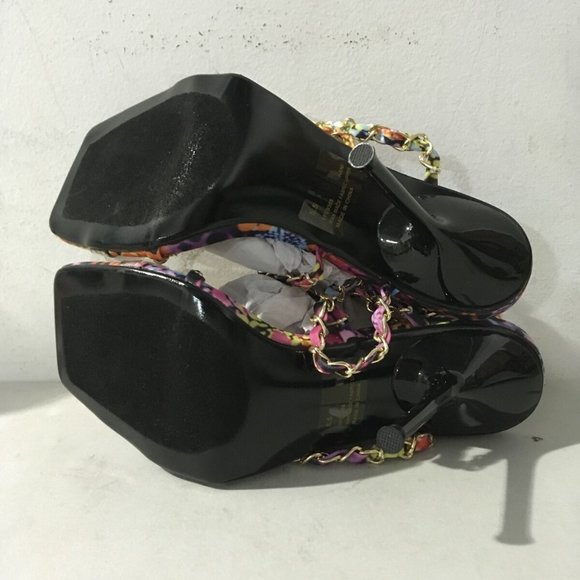 NWT CAPE ROBBIN HANI MULTI COLORED LACE UP HEELS 5.5 - Picture 16 of 16